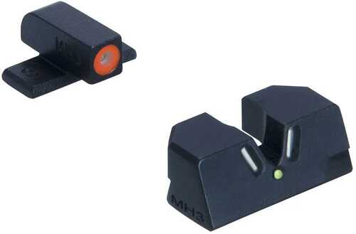 Meprolight Hyper Bright V-Sight Fixed Pistol Set For Sig P226 Green With Orange Front