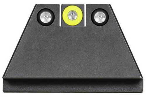 Night Fision Suppressor Height Sight Set Yellow Front Black Back For Glock