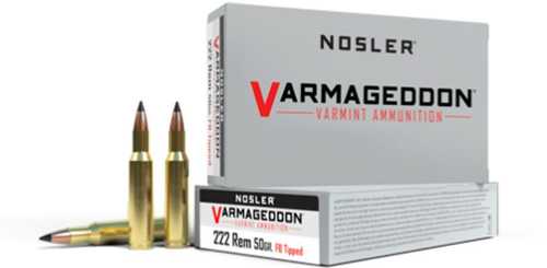 Nosler Varmageddon Rifle Ammunition 222 Rem. 50 gr. VG FBT 20 rd. Model: 65137