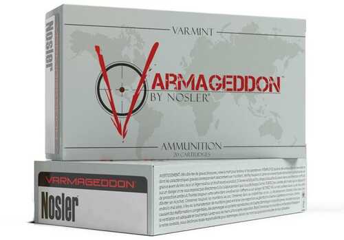 Nosler Varmageddon Rifle Ammunition 22 Nosler 53 Grain FB <span style="font-weight:bolder; ">Tipped</span> 20/ct