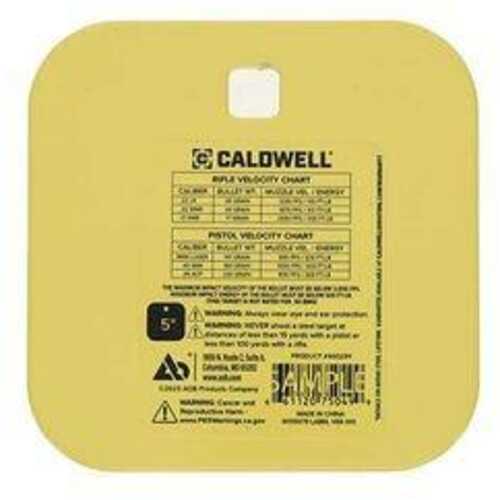 Caldwell AR500 1/4 Rimfire/Handgun 5 Square Gong Yellow