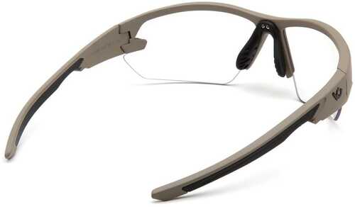 Pyramex Venture Gear Semtex 2.0 Shooting Glasses Tan Frame With Clear Anti-fog Lens