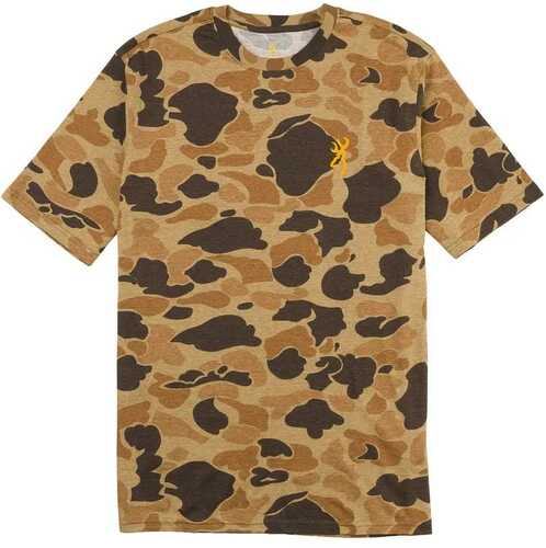 Browning Wasatch Short Sleeve T-Shirt Vintage Tan Camo S