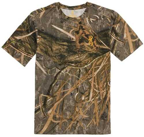 Browning Wasatch Short Sleeve T-Shirt Mossy Oak Shadow Grass Habitat L