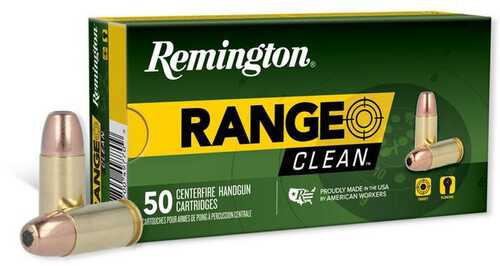 Remington Range Clean Handgun Ammunition 9mm Luger 115gr Fn 1145 Fps 50 Round