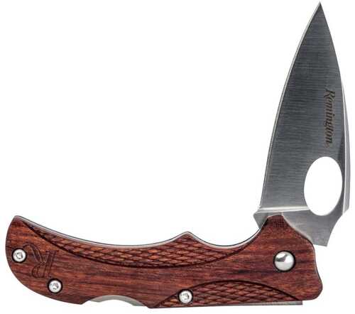 Remington Woodland Liner Lock Folding Knife 3-1/2" Drop Point Blade Brown