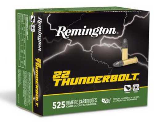 Remington 22 Thunderbolt Rimfire Ammunition .22 LR 40Gr 1255 Fps 525/ct