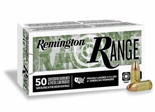 Remington Range Handgun Ammo 9mm Luger 115 Gr FMJ 1145 Fps 1000/ct Case (20-50/ct Boxes)