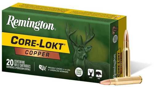 Remington Core-Lokt Copper Rifle Ammunition .30-06 Springfield 150 Grain Copper Hollow Point 2910 Fps 20 Rounds