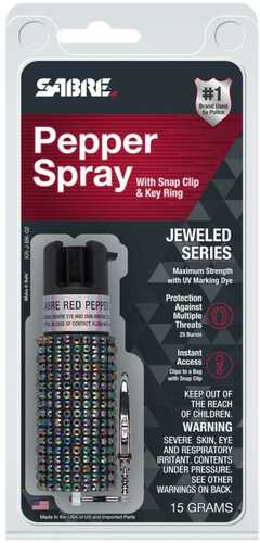 Sabre Jeweled Pepper Spray With Key Ring Teal-img-0