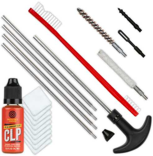 Shooters Choice .22 Cal Rifle Cleaning Kit With Aluminum Rod