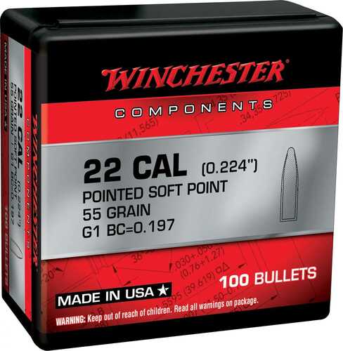 Winchester PSP Bullets .223 Rem .224" 55 Grain 100/ct