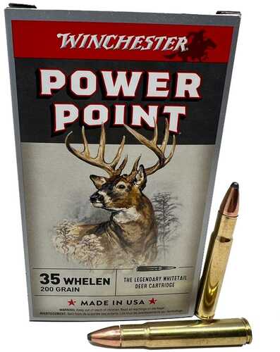Winchester Power Point Rifle Ammunition .35 <span style="font-weight:bolder; ">Whelen</span> 200 Gr SP 2800 Fps 20/ct
