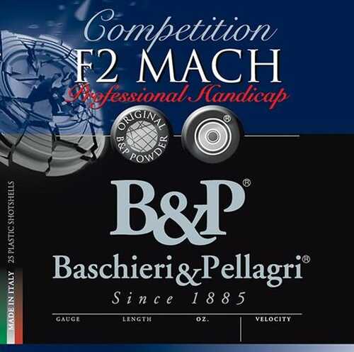 Click to see larger image. B&P F2 Mach Professional Handicap Shotshells 12 Ga 2-3/4" 1-1/8 Oz 1250 Fps #7.5 25/ct