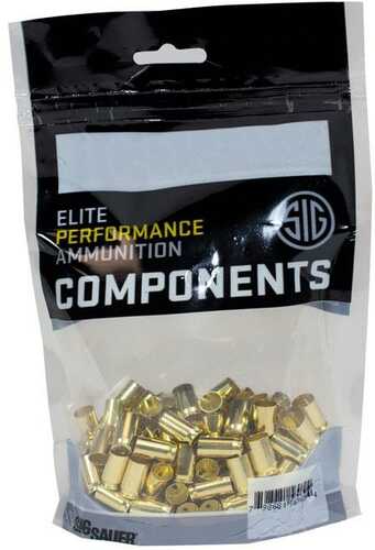 Sig Sauer Unprimed Brass Handgun Cartridge Cases 9mm Luger 100/ct