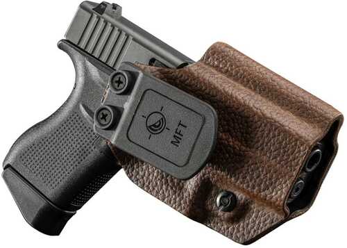Mission First Tactical Leather Hybrid IWB/OWB Holster For Glock 43/43x Brown Ambi