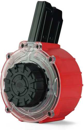 Armsco Shotgun Drum Magazine 20/Rd Red With Black Parts