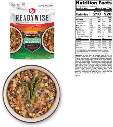 Readywise Backcountry Wild Rice Risotto With Vegetables - 6.7Oz