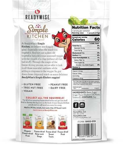 Readywise Simple Kitchen Ginger Beets - 0.6 Oz