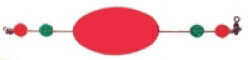 Comal Floats Bay Slayer Oval Popper Red Weighted 1pk Md#: WO250RBR