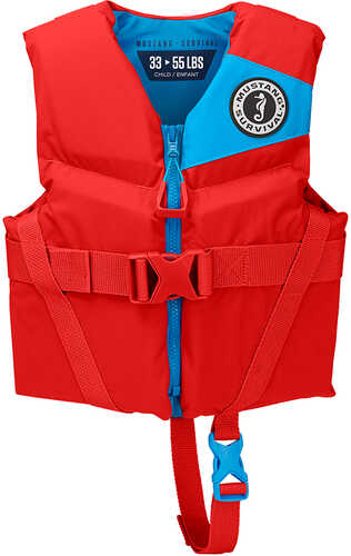 Mustang Survival Rev Child Foam Vest Imperial Red 30-50 LBS