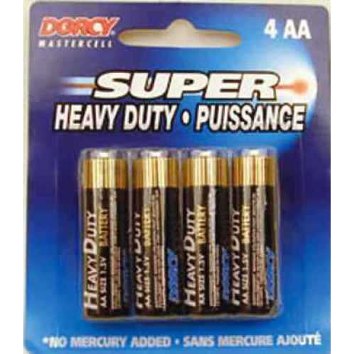 Dorcy Mastercell Batteries AA Heavy-Duty 4/Pack 1515