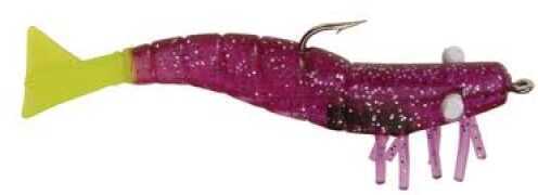 Doa Lures DOA Shrimp 3pk 1/4 3-1/2 Purple/Chartreuse Tail Md#: FSH-3-3P-350