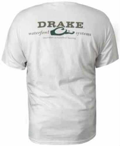 Drake Waterfowl T-Shirt Logo White Short Sleeve Size XL DW172X1XL