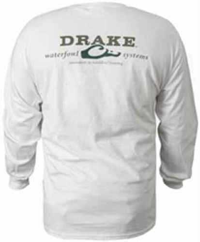 Drake Waterfowl T-Shirt Logo White Long Sleeve Size XL DW172X2XL