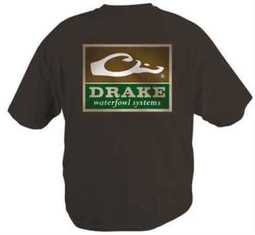 Drake Waterfowl T-Shirt Logo Chocolate Short Sleeve DW194X1CHCLL