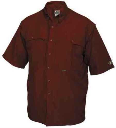Drake Waterfowl Casual Shirt Burgundy Short Sleeve Size M DW260BURM