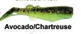 Click to see larger image. Edge Products Hybrids Marsh Minnow 3in 10pk Avocado/Chartreuse Md#: M35400