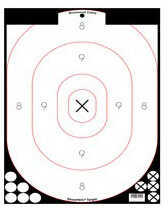 Birchwood Casey B/C Target Shoot-N-C 12"X18" White/Black Silhouette 5 Targets