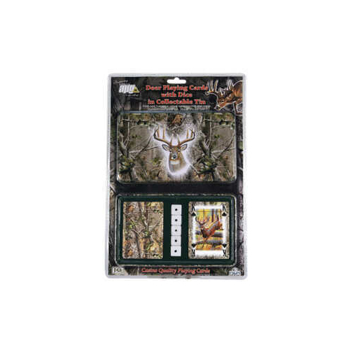 Rivers Edge Products Cards & Dice Tin Whitetail Deer Theme