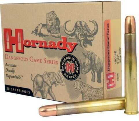 450 Nitro Express 20 Rounds Ammunition Hornady 480 Grain Solid