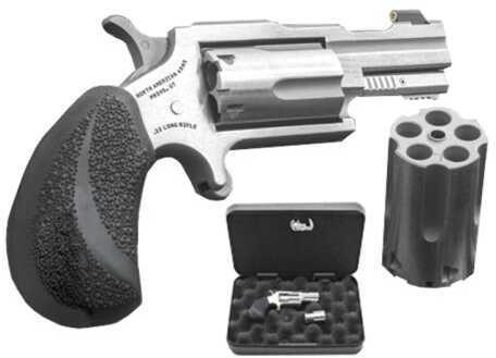 North American Arms Combo Bug II Mini Revolver .22 WMR/.22 LR 1.5" Barrel 5 Rounds Distributor Exclusive Rubber Grips Stainless Frame and Finish
