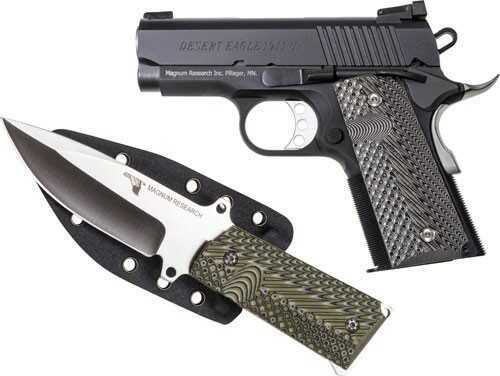 Desert Eagle 1911 Undercover Pistol 45 ACP 3" Barrel Adjustable Sights Blued Finish With Knife