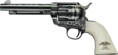 E.m.f. Liberty Revolver 45 Colt 3/4" Barrel Laser Engraved Blue Finish Ivory Color Grips