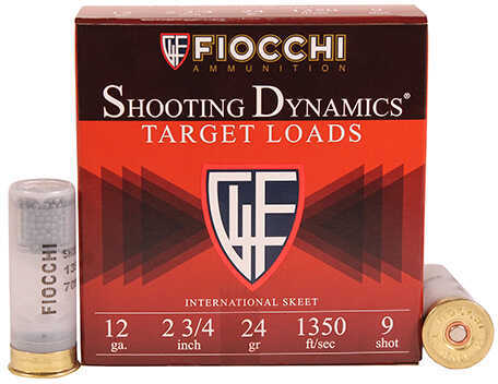 12 Gauge 25 Rounds Ammunition Fiocchi Ammo 2 3/4" 24 grams Target #9