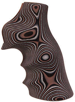 Hogue GP100/Super Redhawk Finger Grooves Smooth G10 - G-Mascus, Black/Gray