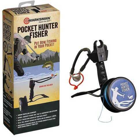 Marksman Pocket Hunter Slingshot with Fishing Drum Attachment