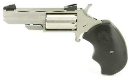 North American Arms Black Widow Revolver Single Action 22LR 2" Steel Stainless Rubber 5Rd 8.8oz Fixed Sights NAA-BWL
