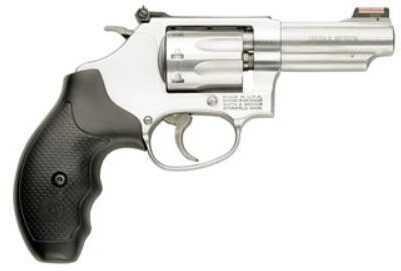 Click to see larger image. S&W Model 63 Revolver .22 LR 3" Barrel 8 Rounds Fiber Optic Front Sight Black Synthetic Grips Satin Stainless Steel Finish 162634
