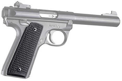 Hogue Ruger 22/45 MK IV Grips Piranha, G10, Solid Black
