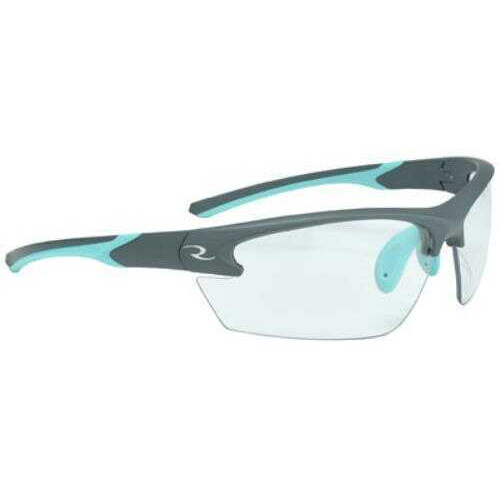 Radians Tactical Safety Eyewear Aqua/Charcoal Frames, Clear Lens