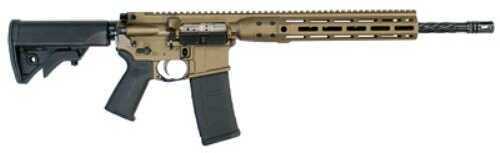 LWRC Direct Impingement Rifle Semi-automatic 5.56 NATO 16.1" Cold Hammer Forged Spiral Fluted Barrel 1:7 Twist Burnt Bronze Finish LWRCI Compact Stock Magpul MOE+ Grip 10 Rounds Free Float MLOK Rail Monoforge Upper Receiver