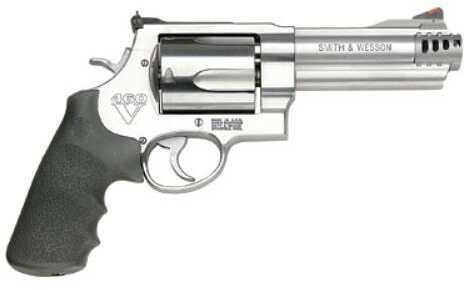 Smith & Wesson 460XVR Revolver Double Action .460 SW 5" Barrel Stainless Steel Frame Satin Finish Adjustable rear Sight Rubber Grip Rounds 163465