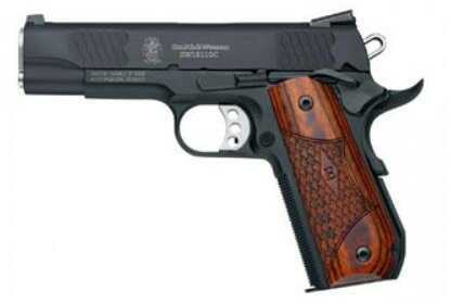 Smith & Wesson 1911 E Series Champion Semi-Automatic .45 ACP 4.25" Barrel Scandium Alloy Frame Black Finish Tritium Night Sights Wood Grips 8 Rounds 2 Magazines 108483