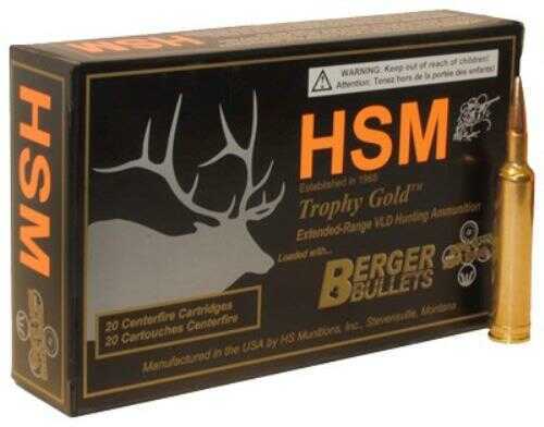 270 Weatherby Magnum 20 Rounds Ammunition HSM 130 Grain Match Hunting VLD