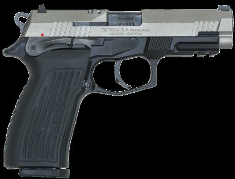 Bersa TPR Semi Automatic Pistol 9mm 4.25" Barrel Duo Tone Black and Silver 17 Round Capacity